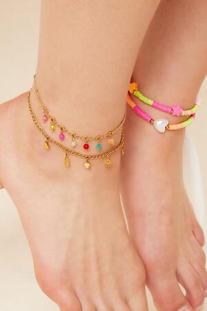 Anklet fun charms Gold Stainless Steel h5 Picture2